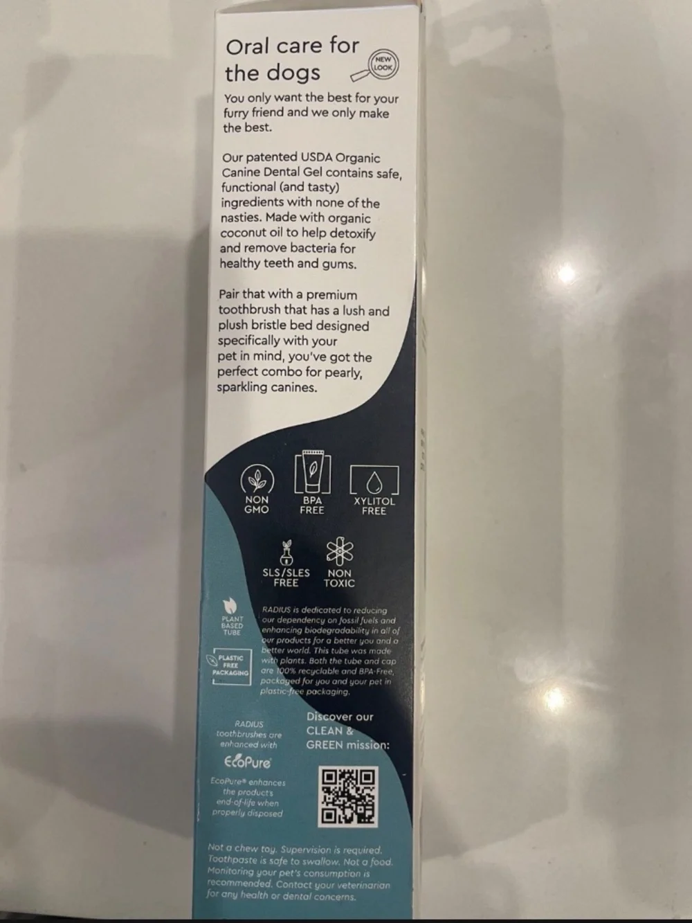 Radius Organic Canine Dental Care Kit For Puppies 0-18 M New